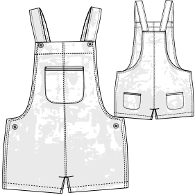 Fashion sewing patterns for Overalls 7865